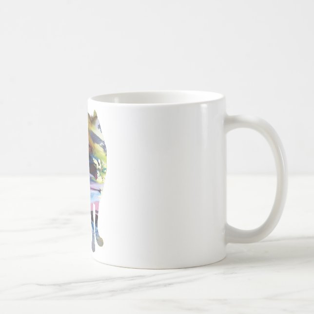 Abstract Wolf silhouette Coffee Mug (Right)