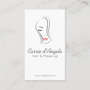 Abstract woman face for hair and make-up business card