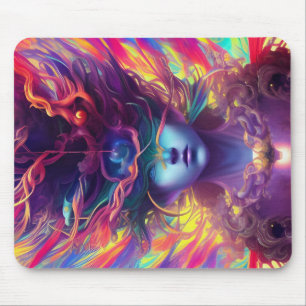 Abstract woman face mouse mat