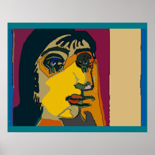 Abstract Woman Face Poster