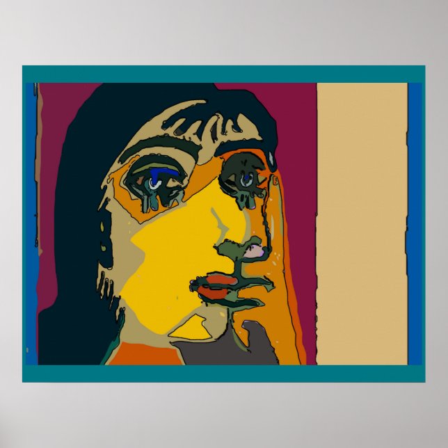 Abstract Woman Face Poster (Front)