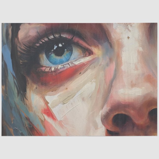 Abstract Woman III Tissue Paper (Front)