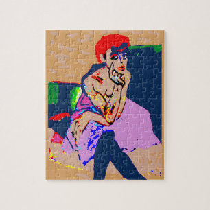 Abstract Woman in many colours Jigsaw Puzzle