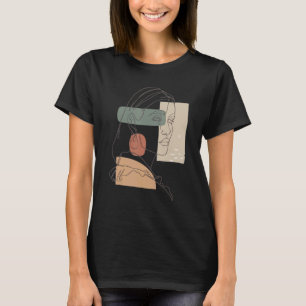 Abstract Woman Modern Minimalist Abstract Line Art T-Shirt