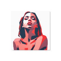 Abstract Woman Portrait Modern Art Design