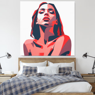 Abstract Woman Portrait Modern Art Design Canvas Print