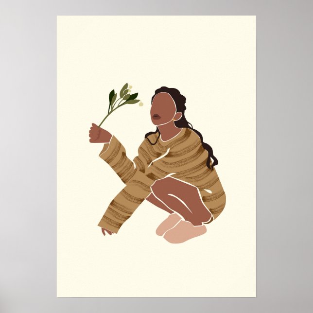 Abstract Woman Portrait Poster (Front)