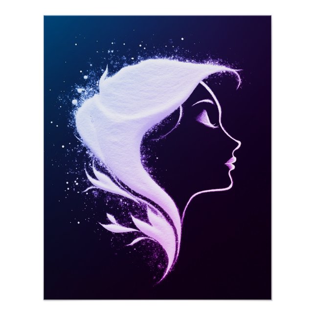 Abstract Woman Portrait Poster (Front)