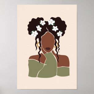Abstract Woman Portrait Poster