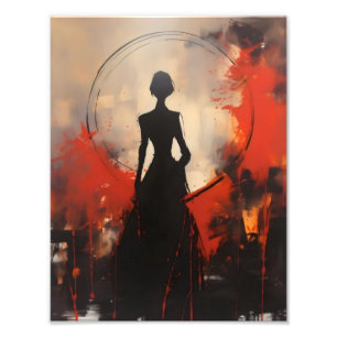 Abstract Woman Silhouette Photo Print