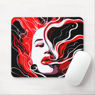 Abstract Woman Surreal Portrait Mouse Mat