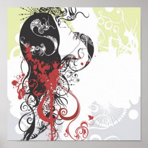 Abstract woman's face Poster