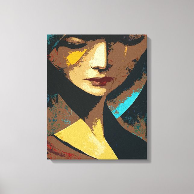 Abstract Women Painting Canvas Print (Front)