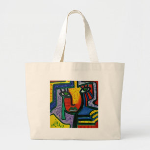 Abstract Wood painting Large Tote Bag