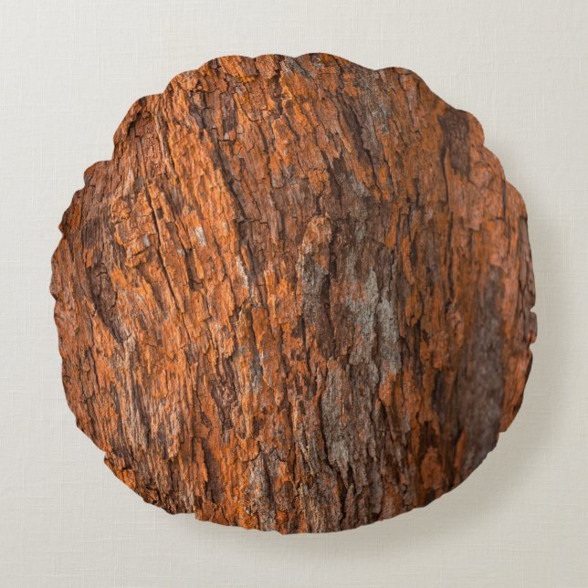 Abstract wood skin texture background. abstract, a round cushion (Front)