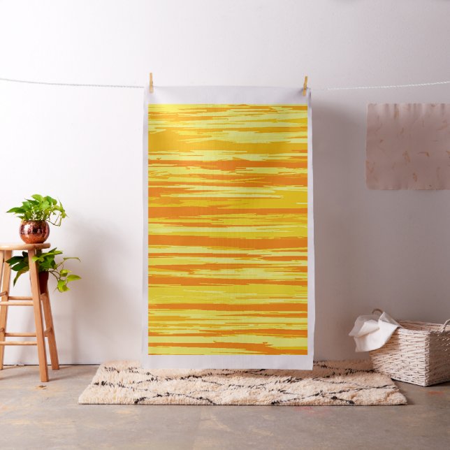 Abstract Wood Texture Orange And Yellow  Fabric (In Situ)