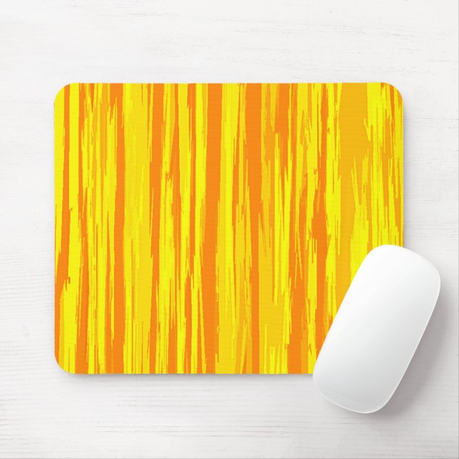 Abstract Wood Texture Orange And Yellow  Mouse Mat (With Mouse)
