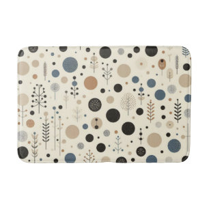 Abstract Woodland Bath Mat