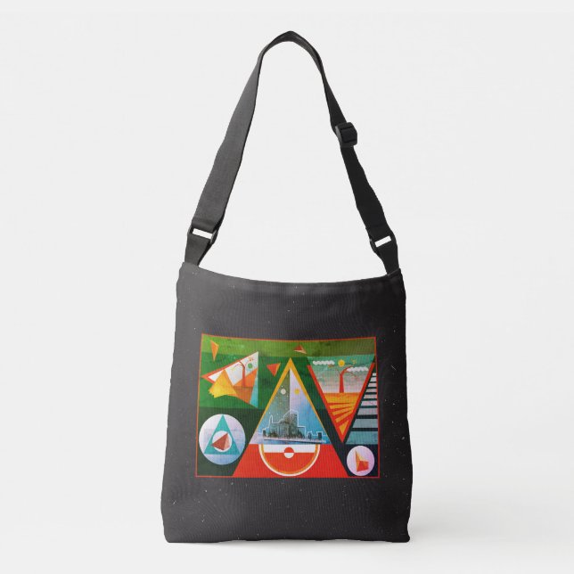 Abstract world - Colofull Mix Crossbody Bag (Front)