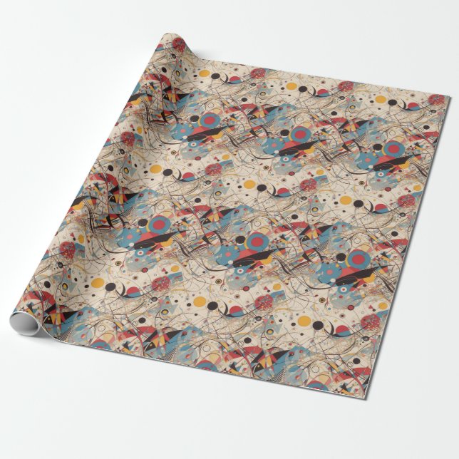 Abstract Worlds Pattern |  Wrapping Paper (Unrolled)