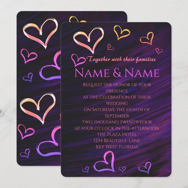 Abstract Wraps 12 Invitation (Front/Back)