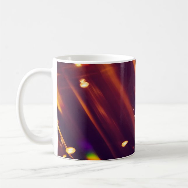 Abstract xmas Gold sparkles or glitter lights. Chr Coffee Mug (Left)