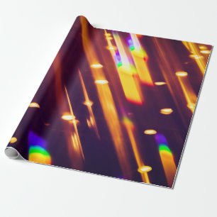 Abstract xmas Gold sparkles or glitter lights. Chr Wrapping Paper