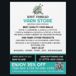 Abstract Yarn, Knitting Store, Yarn Store Flyer<br><div class="desc">Abstract Yarn,  Knitting Store,  Yarn Store Advertising Flyer by The Business Card Store.</div>