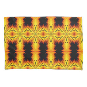 Abstract Yellow And Brown Kaleidoscope Art Pillowcase