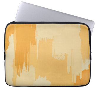 Abstract Yellow and Cream Paint Strokes  Laptop Sleeve