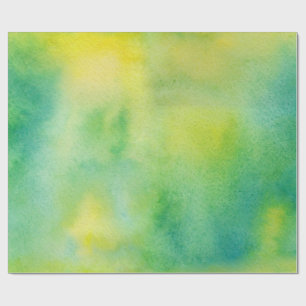 Abstract Yellow and Green Wrapping Paper
