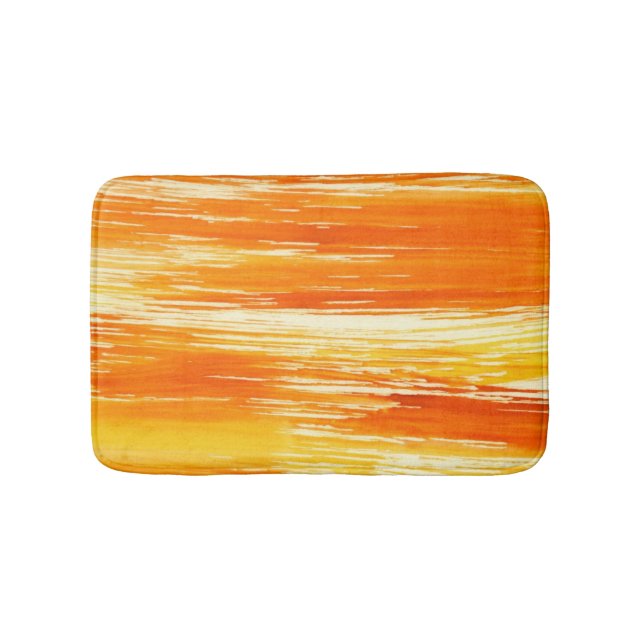 Abstract yellow background from watercolor bath mat (Front)