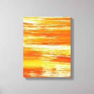 Abstract yellow background from watercolor canvas print