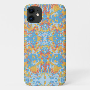 Abstract Yellow Blue Exclusive Pattern iPhone 11 Case