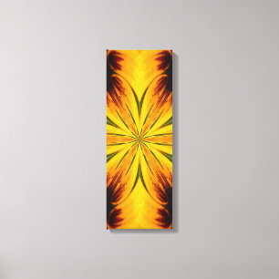 Abstract Yellow Brown Green Pattern Canvas Print