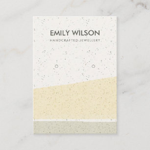 ABSTRACT YELLOW CERAMIC WAVES EARRING DISPLAY LOGO BUSINESS CARD