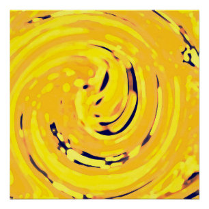 Abstract Yellow Circle     Poster