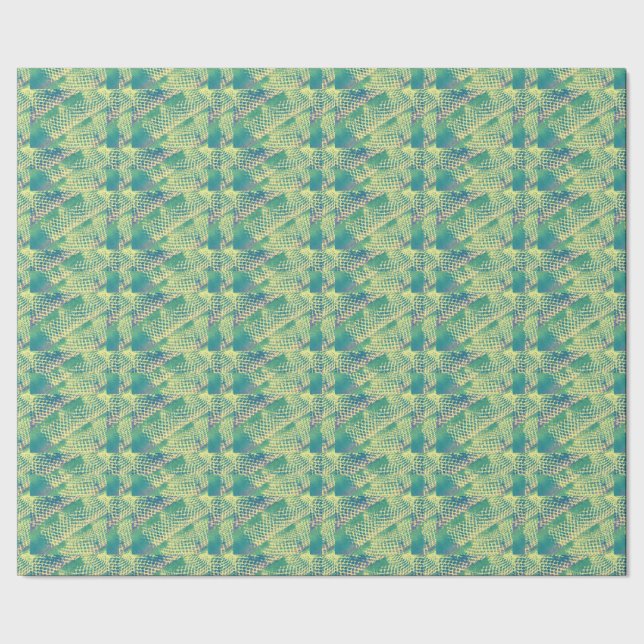 Abstract Yellow Green Purple Pattern WrappingPaper (Seam)