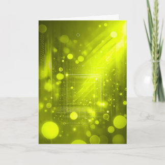 Abstract yellow lights and shapes card