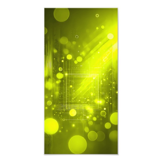 Abstract yellow lights and shapes photo print (Front)