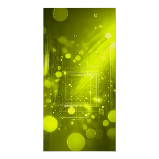 Abstract yellow lights and shapes poster (Front)