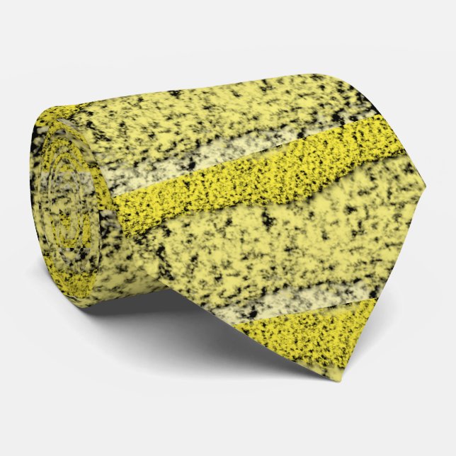 Abstract Yellow Neck Tie (Rolled)