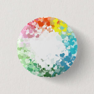 Abstract Yellow Orange Blue Green Pink Red Purple 3 Cm Round Badge