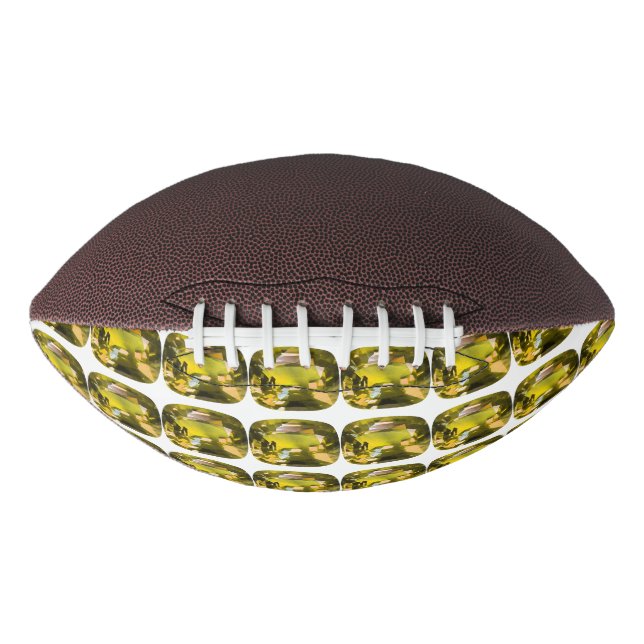 Abstract Yellow Pattern American Football (Front)