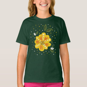 Abstract Yellow Primrose Flower T-Shirt