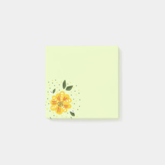 Abstract Yellow Primrose Spring Flower Post-it Notes