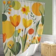Abstract Yellow Spring Flowers