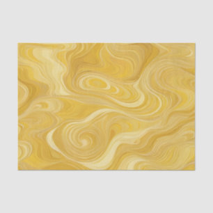 Abstract Yellow Waves Tissue Paper