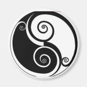 Abstract Yen Yang Locker, fridge or file cabinet Magnet