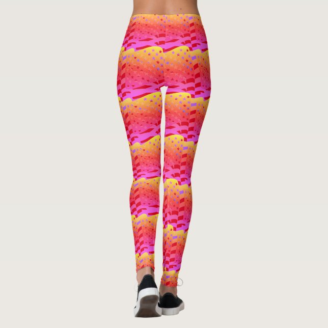 Abstract Yoga Lady Leggings (Back)